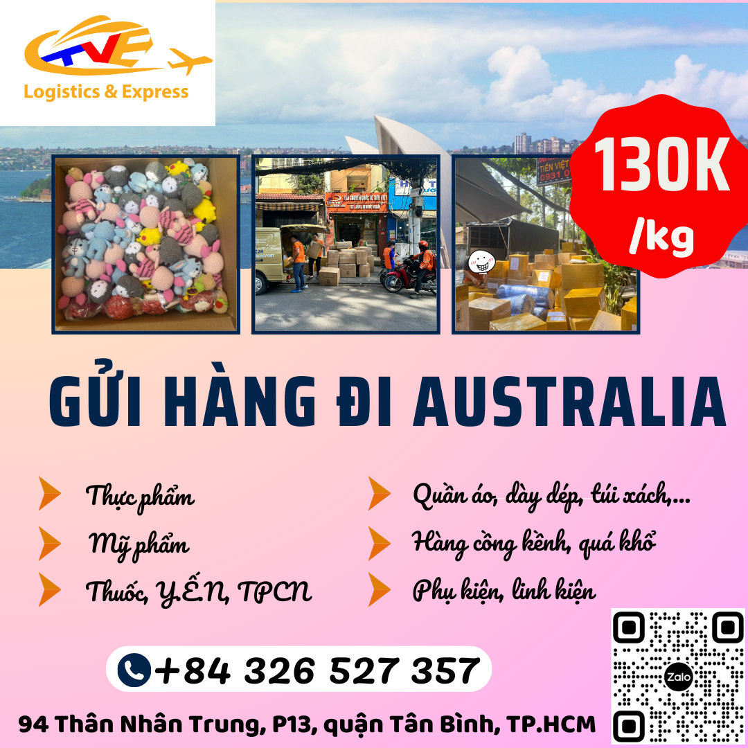 Gửi hàng đi Úc- Tiến Việt Express